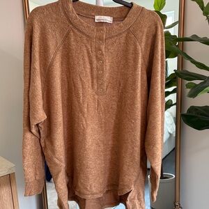 Zenana Outfitters Tan Long Sleeve Top